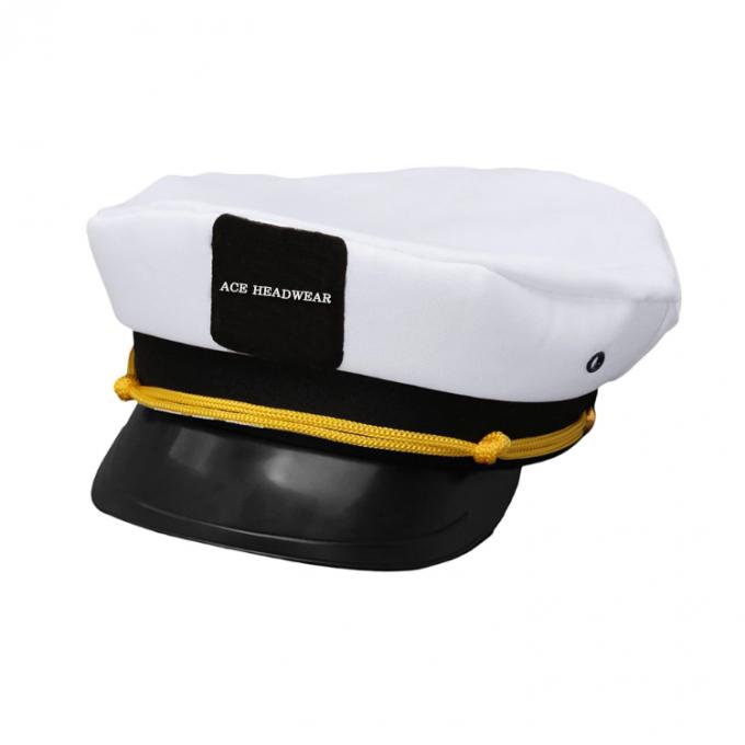 Promosi Putih Custom Captain Sailor Hat Blank Captain Hat