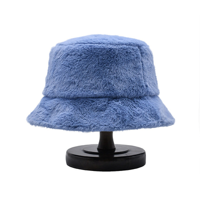 Wanita Musim Gugur Musim Dingin Ember Topi Mewah Lembut Hangat Panama Topi Wanita Flat Top Memancing
