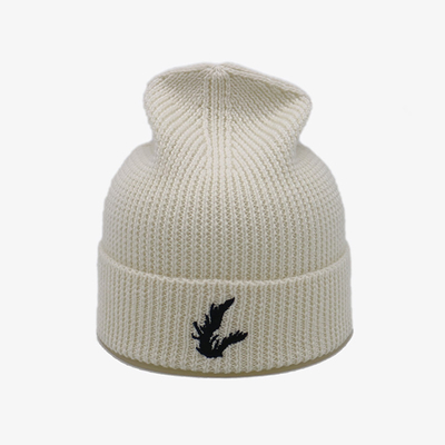 Custom Cuff Cap bordir Cute topi musim dingin polos Dipakaikan topi boneka hangat