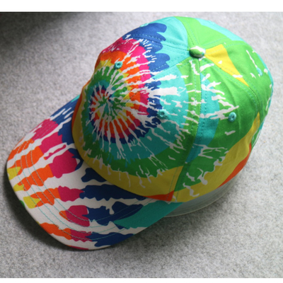 Desain Pelangi Topi Baseball Unisex Dicetak Ace Headwear Ramah Lingkungan