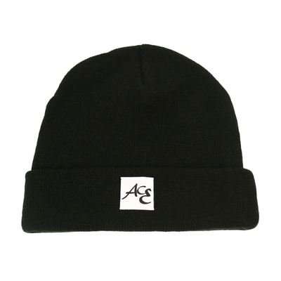 Kustom Crochet black beanie rajutan tengkorak musim dingin topi ski beanie bungkuk topi alpaka dengan logo patch