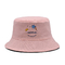 58cm Reversible Bucket Hat Casual Custom Logo Bordir Warna Pink