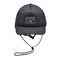 Black 5 Panel Sport Trucker Hat Polyester Mesh Back Bordir Logo Kustom