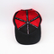 Topi Snapback Katun Merah Visor Datar Dengan Logo Bordir