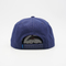 Personalized Flat Brim Snapback Hats Snap Button Adjustable Navy Blue Towel Bordir