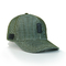 Pre melengkung 6 Panel Trucker Hat Dengan Custom Logo Kulit Patch Mesh Ayah Baseball Cap