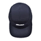 Flat Brim 5 Panel Camper Hat dengan Sports Mesh Sweatband dan Woven Band Closure