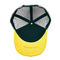 Custom 5 Panel Flat Brim Mesh Trucker Hat, Bordir Label Woven Logo Foam Trucker Caps