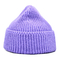 Musim dingin Fashion Multi Warna Besar Slouchy Men Cuffed Knitted Hat Unisex Ungu topi boneka