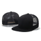 100% Polyester Camo Flat Brim Trucker Hat, Unisex Dilengkapi 5 Panel Hat Dengan Gesper Plastik