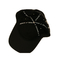 OEM ODM Mode Berlian Imitasi Baseball Cap, Buckle Hat Black Dibangun Logam
