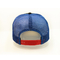 100% Polyester Mesh Hat / Topi Baseball Trucker Cap 5 Panel Biru Tertekan