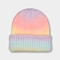 56cm Topi Beanie Rajut Untuk Gadis Tie Dye Warna Gradien Luar Ruangan Fleksibel Tebal Topi Musim Dingin