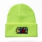 Karakter 60cm Fluorescent Knit Beanie Hats Pola Kustom