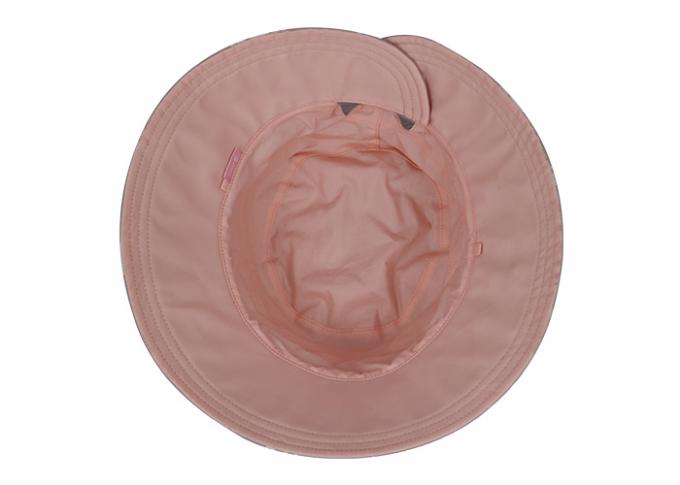 Pencetakan disesuaikan pink sun block topi ember dewasa wanita kerai