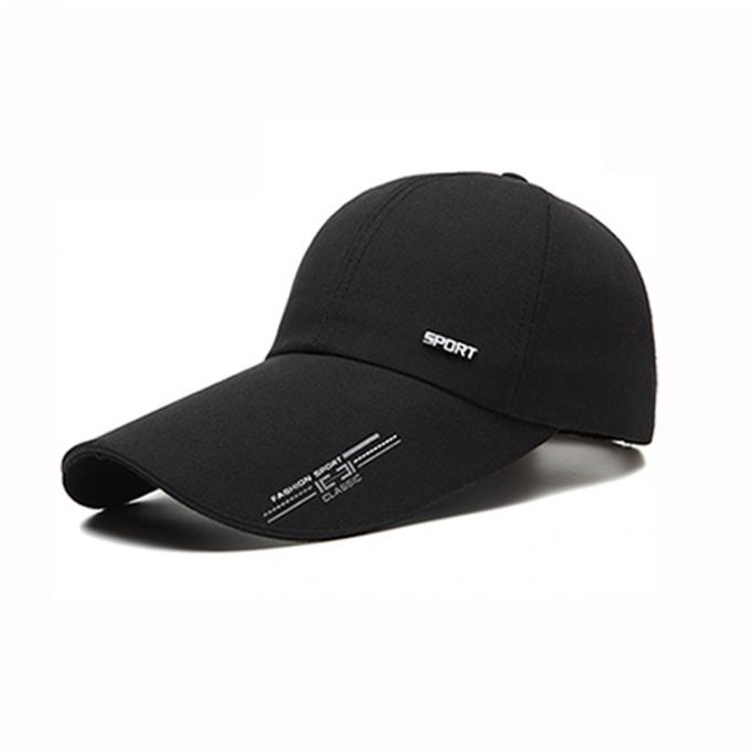Topi Olahraga yang dilengkapi pinggiran panjang 100% polyester topi lari luar ruangan
