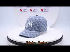 2023 Desain Baru 100% Cotton Washed Cotton Denim Baseball Cap Dengan Logo Bordir