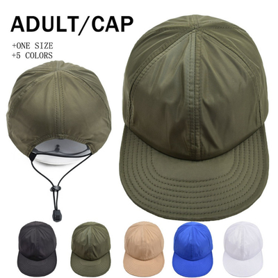 Serut Dapat Disesuaikan Flat Brim Shading Camper Cap Pola Bordir 62CM