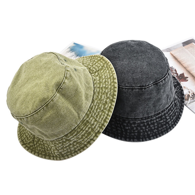 Dicuci Katun Kanvas Denim Topi Ember Kasual Luar Ruangan Memancing Hiking Safari Topi Boonie