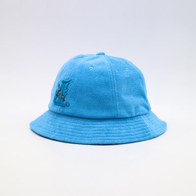 Biru Unisex Fisherman Bucket Hat pria Wanita Cotton Cap