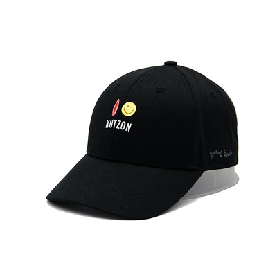 60cm Bordir Bisbol Topi Luar Ruangan Kasual 6 Panel Bisbol Topi