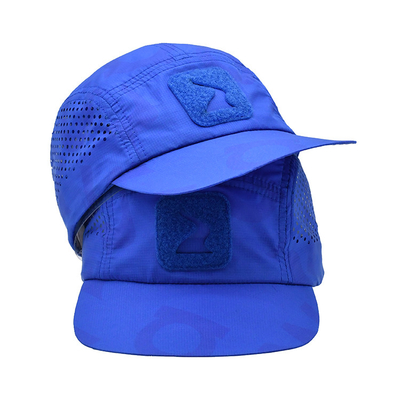Topi Camper Katun Nilon Poliester 5 Panel Dengan Panjang dan Lapisan Pinggiran Sedang