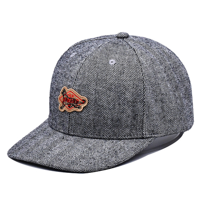 Penutupan Adjustable enam panel Snapback Cap - Cocok dengan kain jahitan