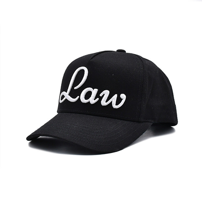 Profil 5 Panel Baseball Cap dengan visor melengkung dan tali diatur