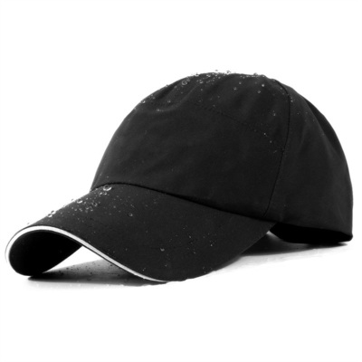 Hitam Blank Waterproof Baseball Cap Adjustable Buckle Cepat kering Upf50+ Sport Baseball Hat