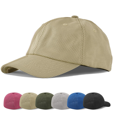 Visor melengkung enam panel topi bisbol di kapas untuk kinerja B2B