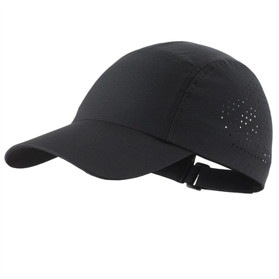 Custom Waterproof Laser Cut Perforated Sports Hat Kualitas Tinggi Cepat Dry Sports Baseball Cap