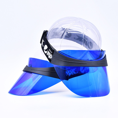 Kualitas tinggi Pvc Plastic Visor Caps Custom Transparan Visor Baseball Cap Produsen