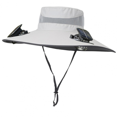 Topi Matahari Brim Lebar Luar Ruangan Kipas Surya Kustom Grosir Memancing Topi Ember Portabel