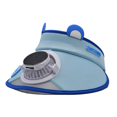 Grosir Korea Cute Little Bear Anak-anak Solar Fan Hat Custom Outdoor Boys Girls Sunshade Kartun Wide Brim Sun Visor Hat Cap