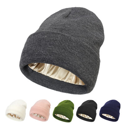 Beanie Style Knitt Beanie Hat Acrylic Wool Polyester Merino Hat Dewasa Lingkaran Ringan Cap Musim Dingin Bernafas