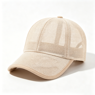 Topi Bisbol 6 Panel Profil Tinggi Kain Bernapas Perawatan Cuci Tangan Krem Menjaga Kepala Tetap Dingin Selama Aktivitas Fisik