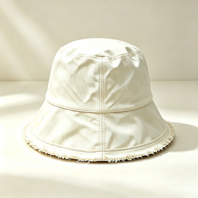 Topi Nelayan Pinggiran Lebar Logo Kustom Topi Ember Nelayan Katun Ideal untuk Perlindungan Matahari Selama Aktivitas Luar Ruangan