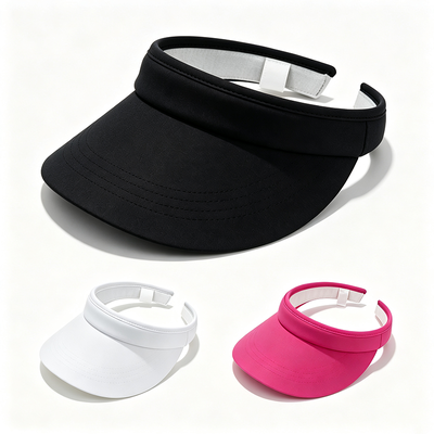 Screen Printing Sun Visor Cap Adjustable Strap Curved Brim Pilihan yang sangat baik untuk hadiah perusahaan dan acara