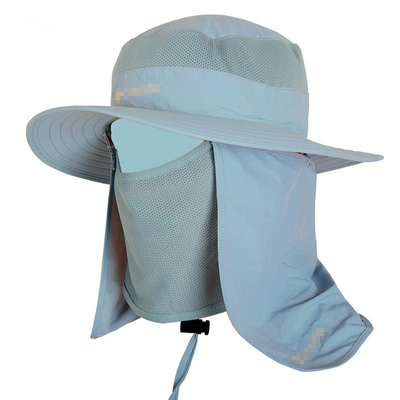 Topi Pelindung Sun Yang Disesuaikan Dengan Tali / Topi Matahari Pria Dengan Pelindung Leher