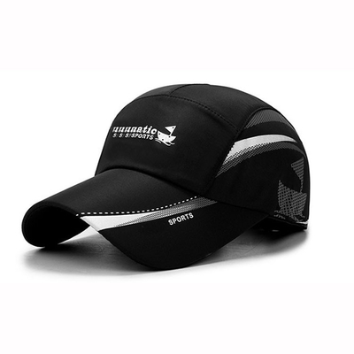 Outdoor 5 Panel Running Hat, Dryfit Kain Topi Musim Panas Lipat Untuk Olahraga