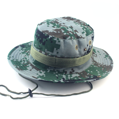 Boonie Military Camouflage Mesh Bucket Cap Untuk Berburu Hiking Climbing