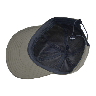 Serut Dapat Disesuaikan Flat Brim Shading Camper Cap Pola Bordir 62CM