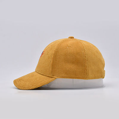 ODM Corduroy Fabric Bordir Topi Bisbol Logo Kustom 58cm Untuk Unisex