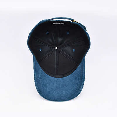 6 Panel Topi Baseball Luar Ruangan Warna Dan Ukuran Kustom Kain Korduroi Unisex