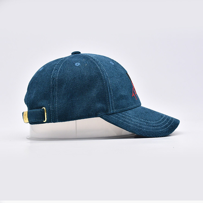 6 Panel Topi Baseball Luar Ruangan Warna Dan Ukuran Kustom Kain Korduroi Unisex