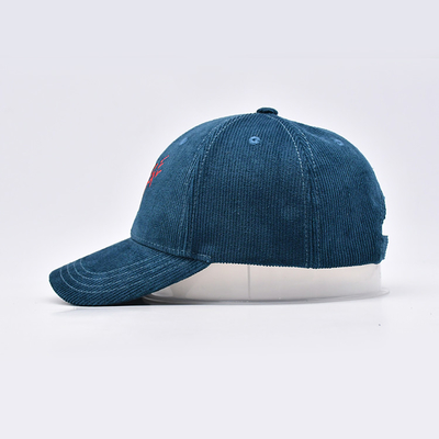 6 Panel Topi Baseball Luar Ruangan Warna Dan Ukuran Kustom Kain Korduroi Unisex