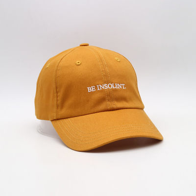 Topi Bisbol Bordir Dewasa Penutup Belakang Logam Kuning Dan Putih