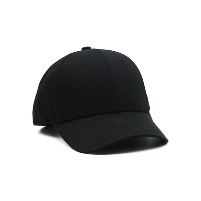 Topi bisbol bordir datar hitam Topi gesper kain logam sendiri