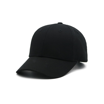 Topi bisbol bordir datar hitam Topi gesper kain logam sendiri