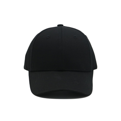 Topi bisbol bordir datar hitam Topi gesper kain logam sendiri
